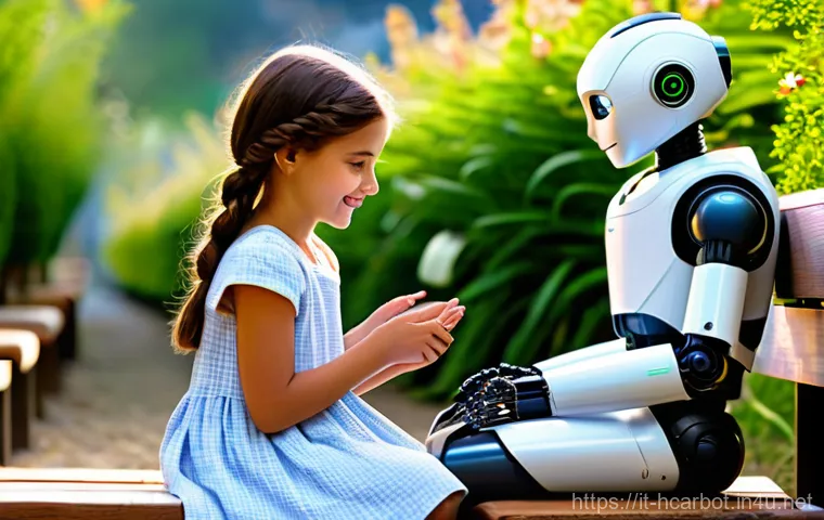 헬로카봇 주인공 어린이들의 이야기 - An engaging image featuring three diverse children, aged 8-10 (two boys and one girl), dressed in ev...